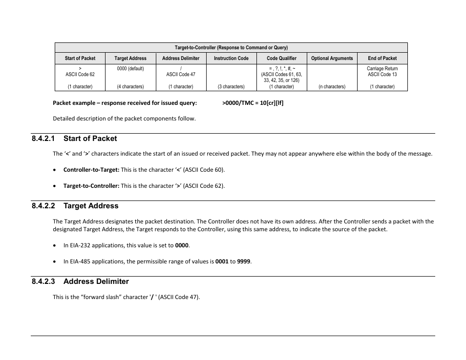 1 start of packet, 2 target address, 3 address delimiter | Comtech EF Data CDM-760 User Manual | Page 238 / 416