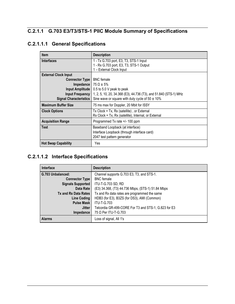 C.2.1.1.2 interface specifications | Comtech EF Data CDM-760 User Manual | Page 300 / 416