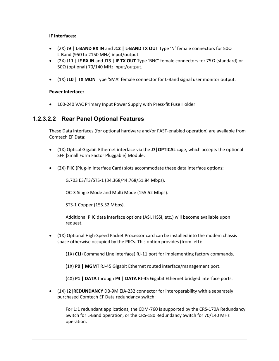 Comtech EF Data CDM-760 User Manual | Page 33 / 416