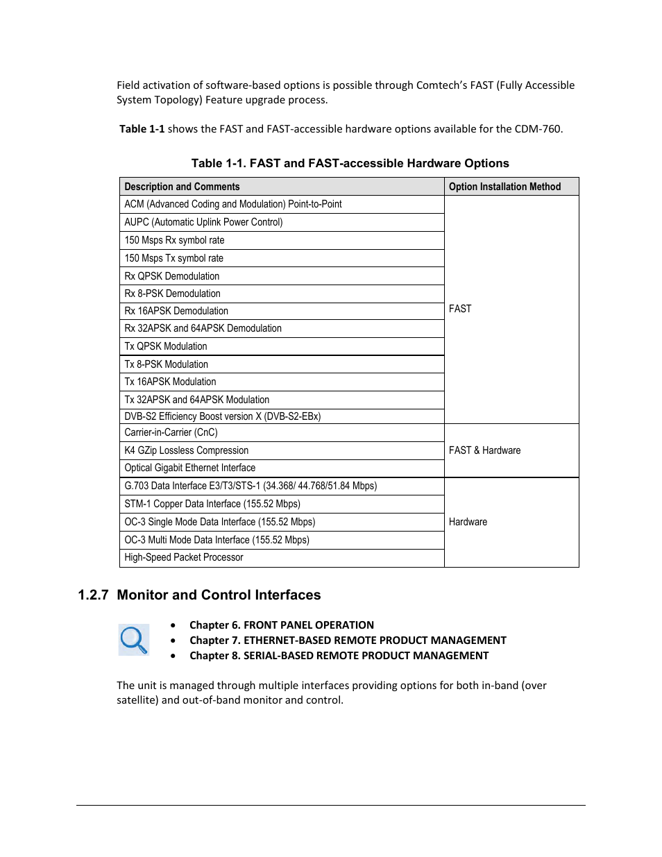 7 monitor and control interfaces | Comtech EF Data CDM-760 User Manual | Page 35 / 416