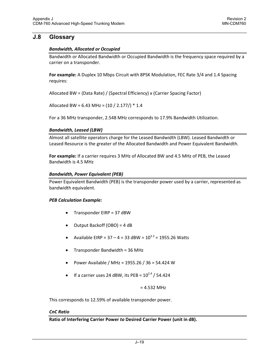 Comtech EF Data CDM-760 User Manual | Page 397 / 416