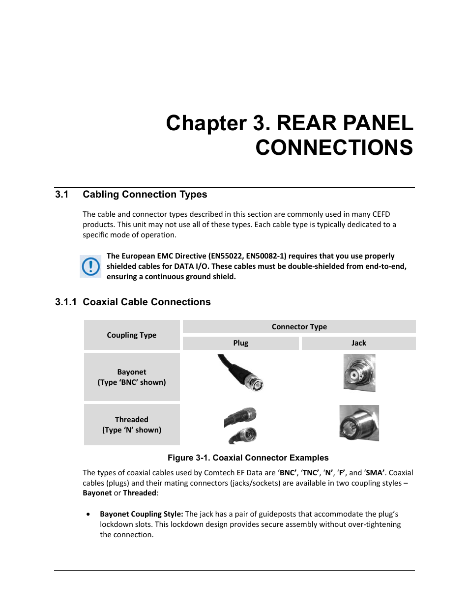 Chapter 3. rear pan el connections, Chapter 3. rear panel connections | Comtech EF Data CDM-760 User Manual | Page 49 / 416