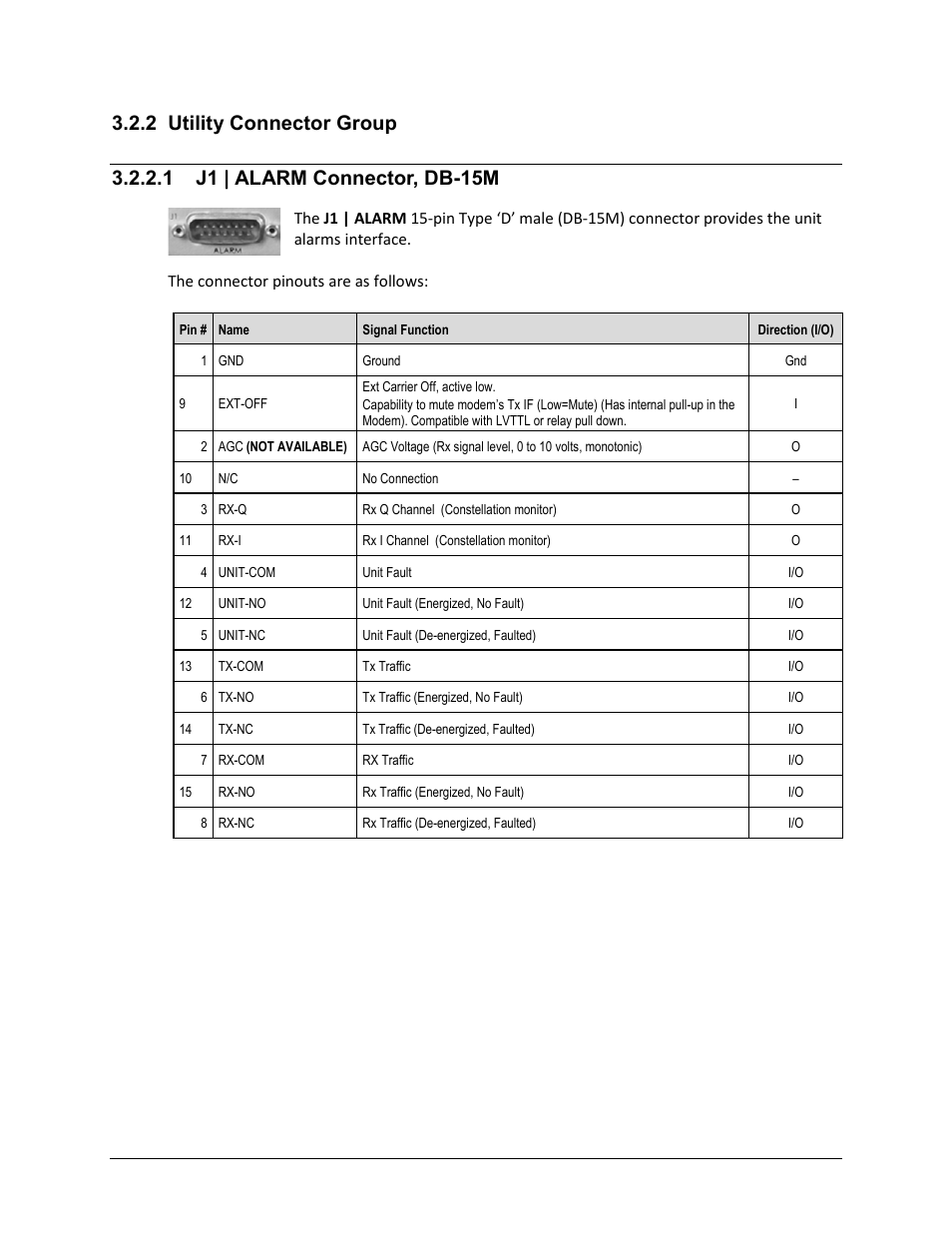 Utility, Connector, Group | Comtech EF Data CDM-760 User Manual | Page 54 / 416