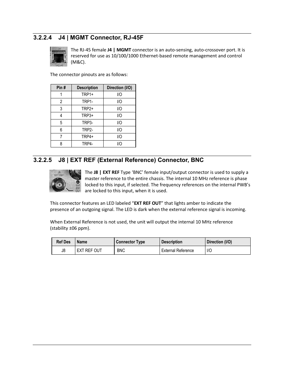 Terrestrial, Data, Connector | Group, 4 j4 | mgmt connector, rj-45f, 5 j8 | ext ref (external reference) connector, bnc | Comtech EF Data CDM-760 User Manual | Page 56 / 416