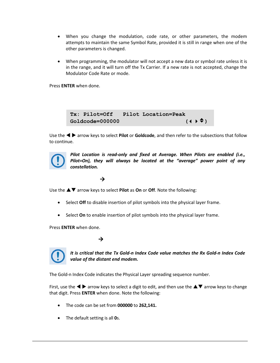 7 (config) tx: pilot | Comtech EF Data CDM-750 User Manual | Page 102 / 302