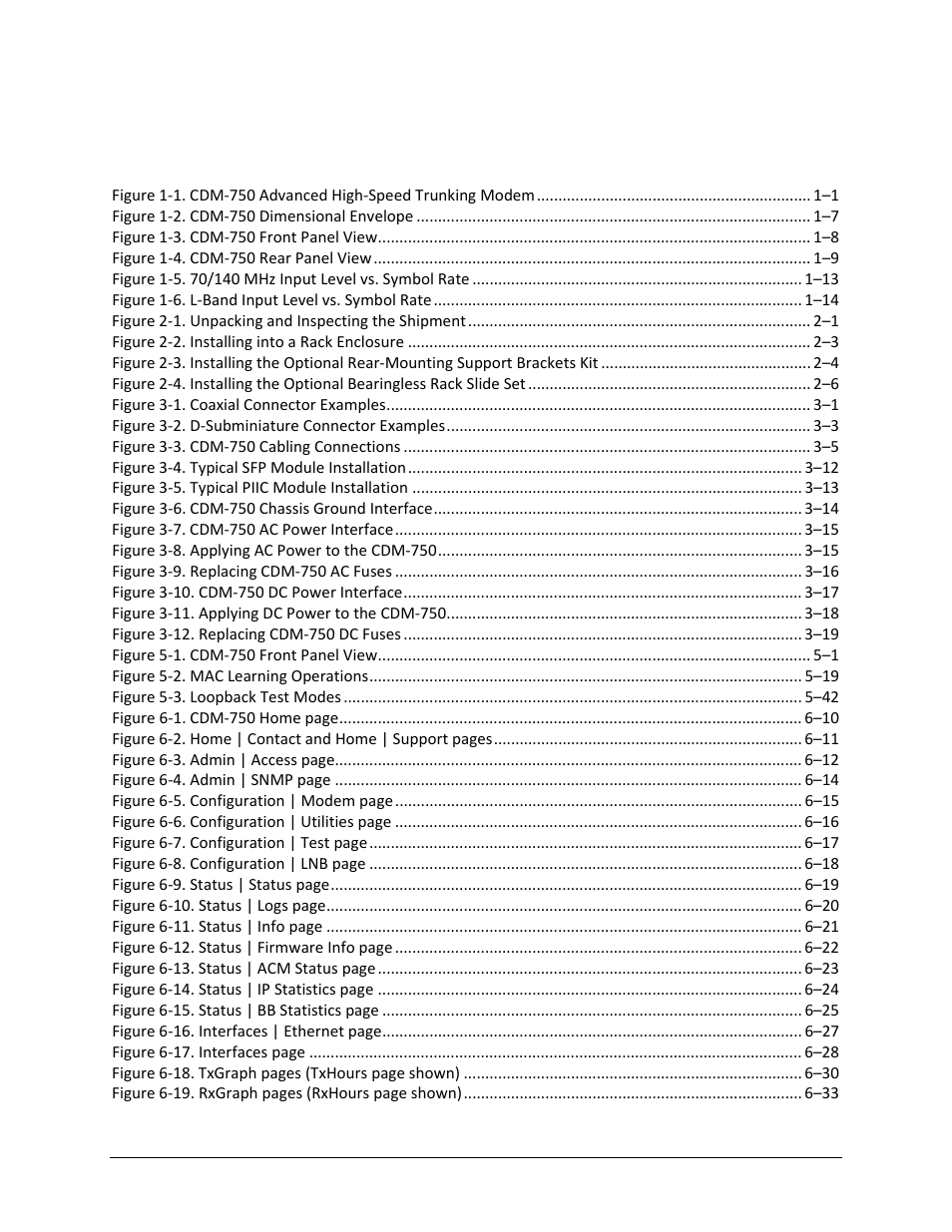 Figures, Xiii | Comtech EF Data CDM-750 User Manual | Page 15 / 302