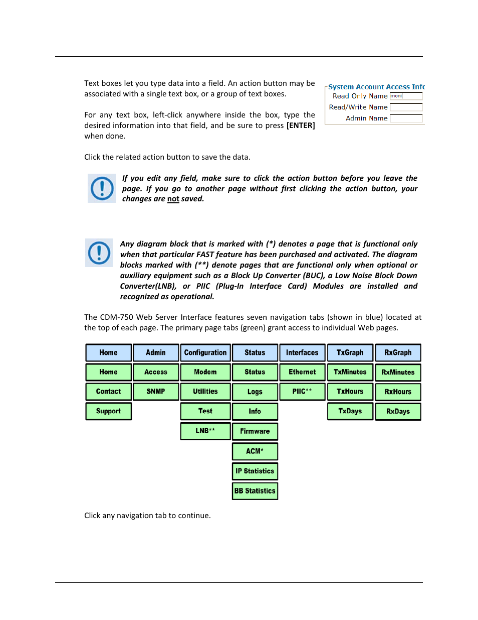 5 text or data entry, 3 web server interface – menu tree | Comtech EF Data CDM-750 User Manual | Page 153 / 302