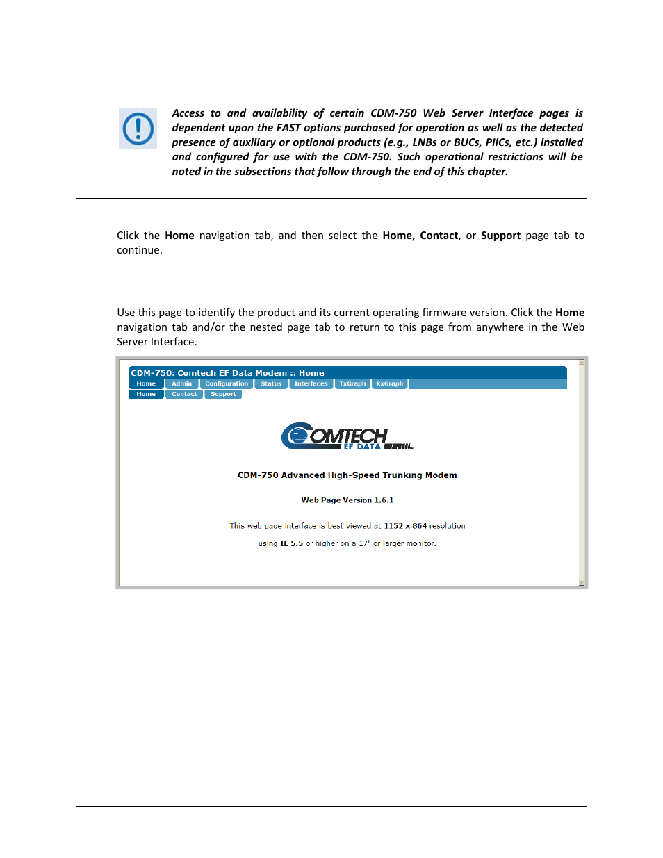 1 home | home | Comtech EF Data CDM-750 User Manual | Page 154 / 302