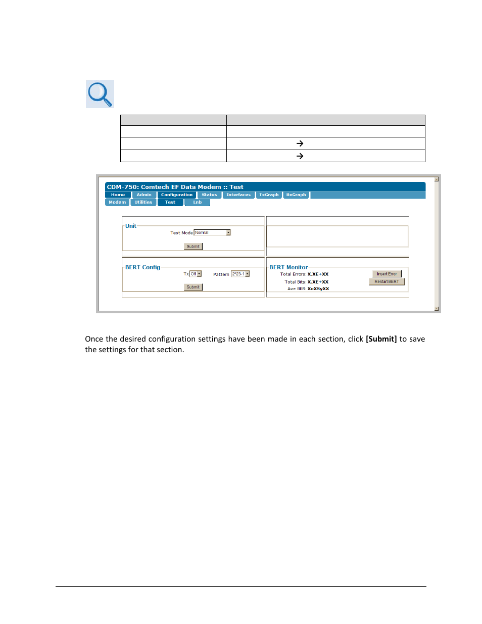 3 configuration | test | Comtech EF Data CDM-750 User Manual | Page 161 / 302