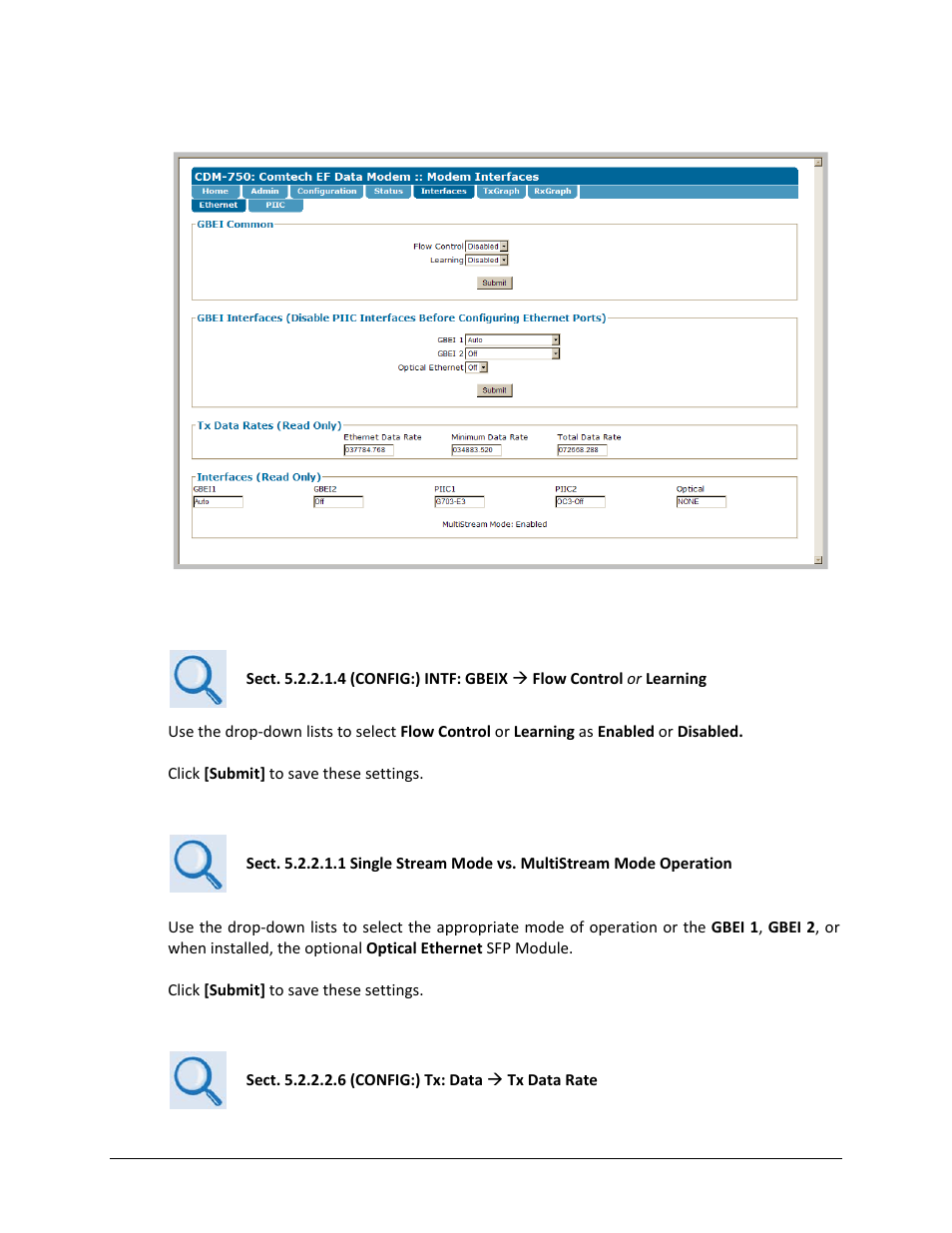 1 interfaces | ethernet | Comtech EF Data CDM-750 User Manual | Page 171 / 302