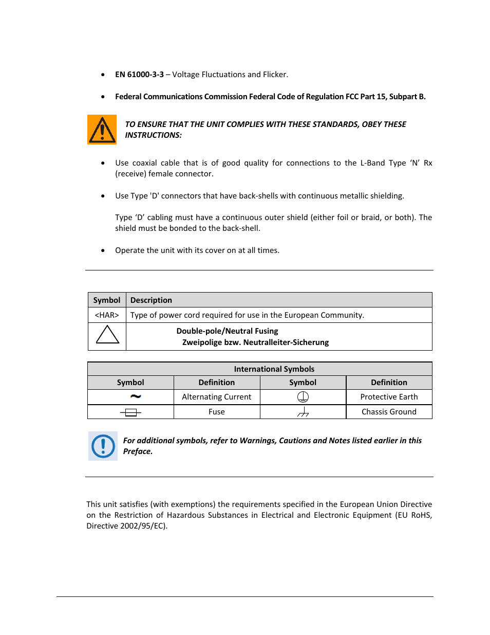 European union rohs directive (2002/95/ec) | Comtech EF Data CDM-750 User Manual | Page 20 / 302