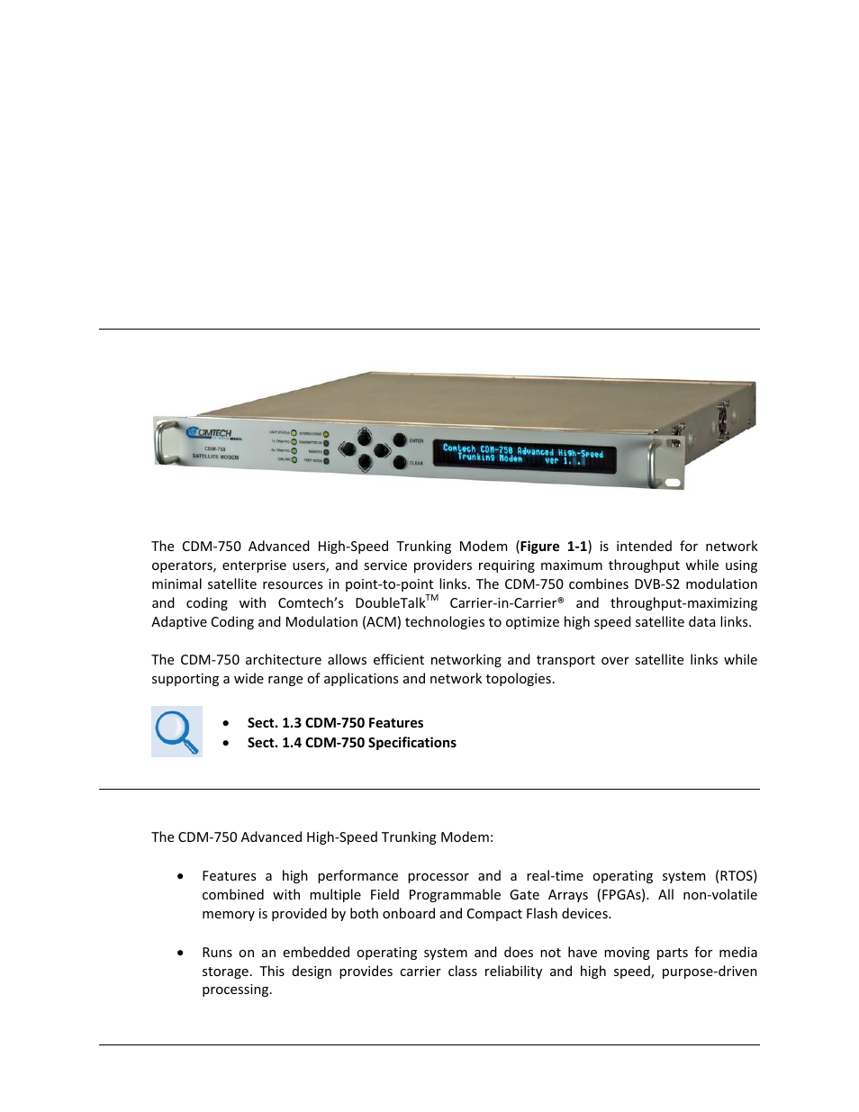 Chapter 1. introduction, Overview, 2 cdm-750 functional description | Comtech EF Data CDM-750 User Manual | Page 25 / 302