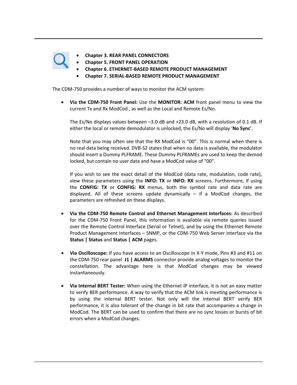 C.6 monitoring acm performance and statistics | Comtech EF Data CDM-750 User Manual | Page 254 / 302