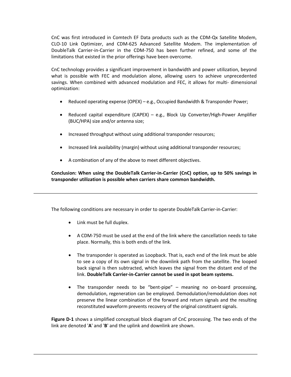 D.2 application requirements | Comtech EF Data CDM-750 User Manual | Page 260 / 302