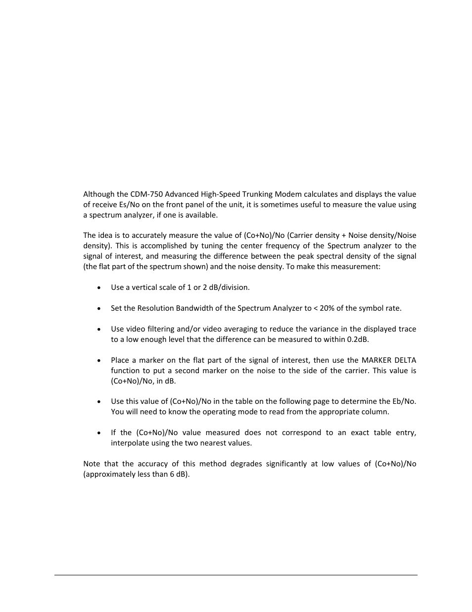 Appendix e. es/no measurement | Comtech EF Data CDM-750 User Manual | Page 283 / 302