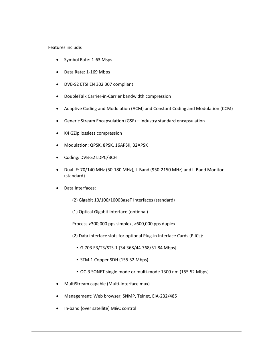 3 cdm-750 features | Comtech EF Data CDM-750 User Manual | Page 29 / 302