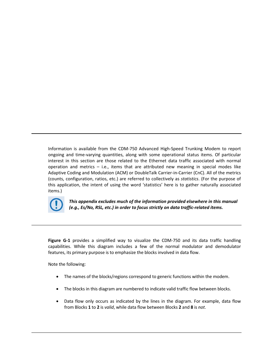 G.1 introduction, G.2 data flow diagram | Comtech EF Data CDM-750 User Manual | Page 291 / 302