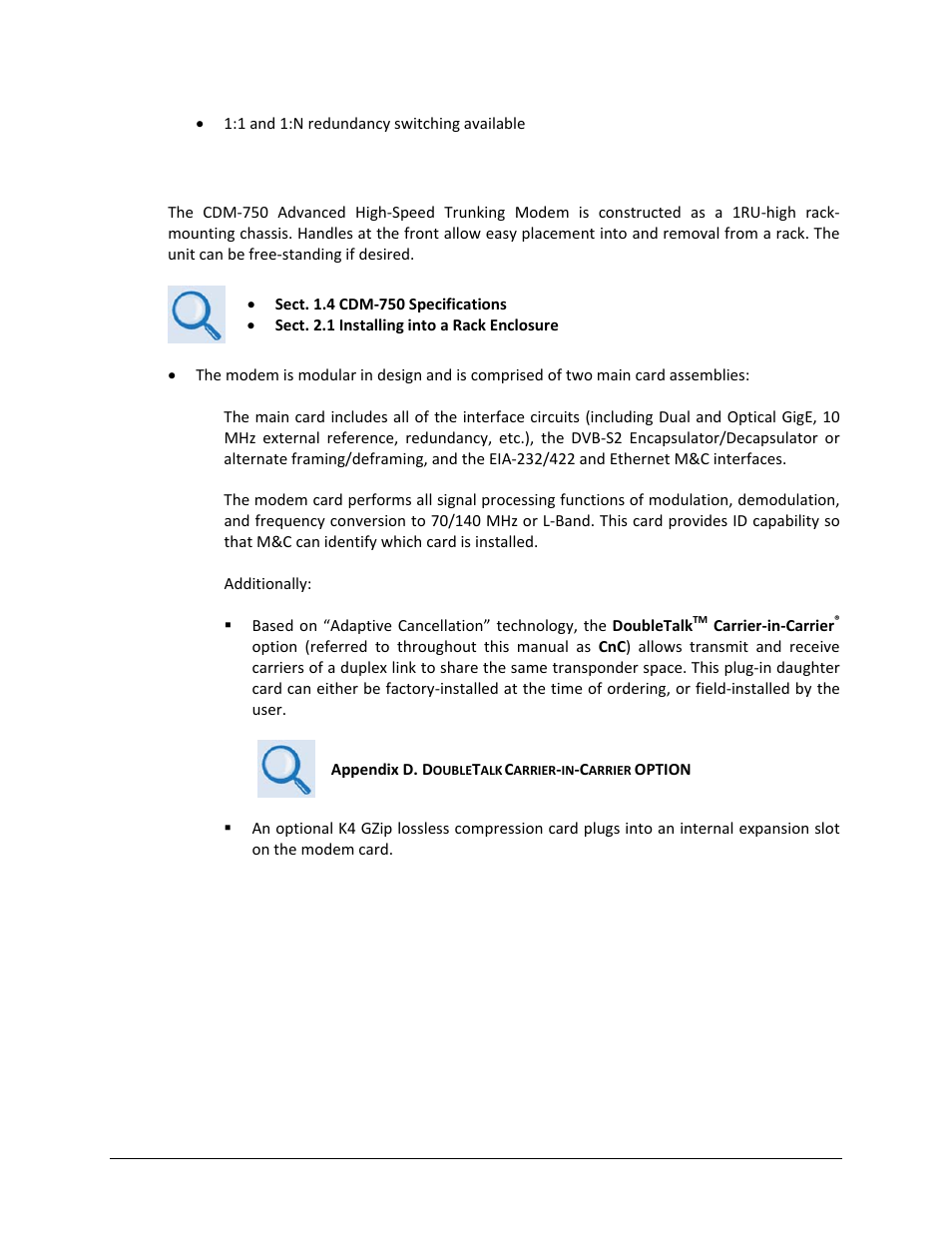 1 physical description | Comtech EF Data CDM-750 User Manual | Page 30 / 302