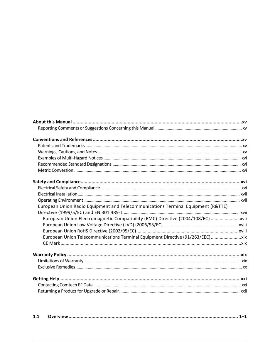 Comtech EF Data CDM-750 User Manual | Page 5 / 302