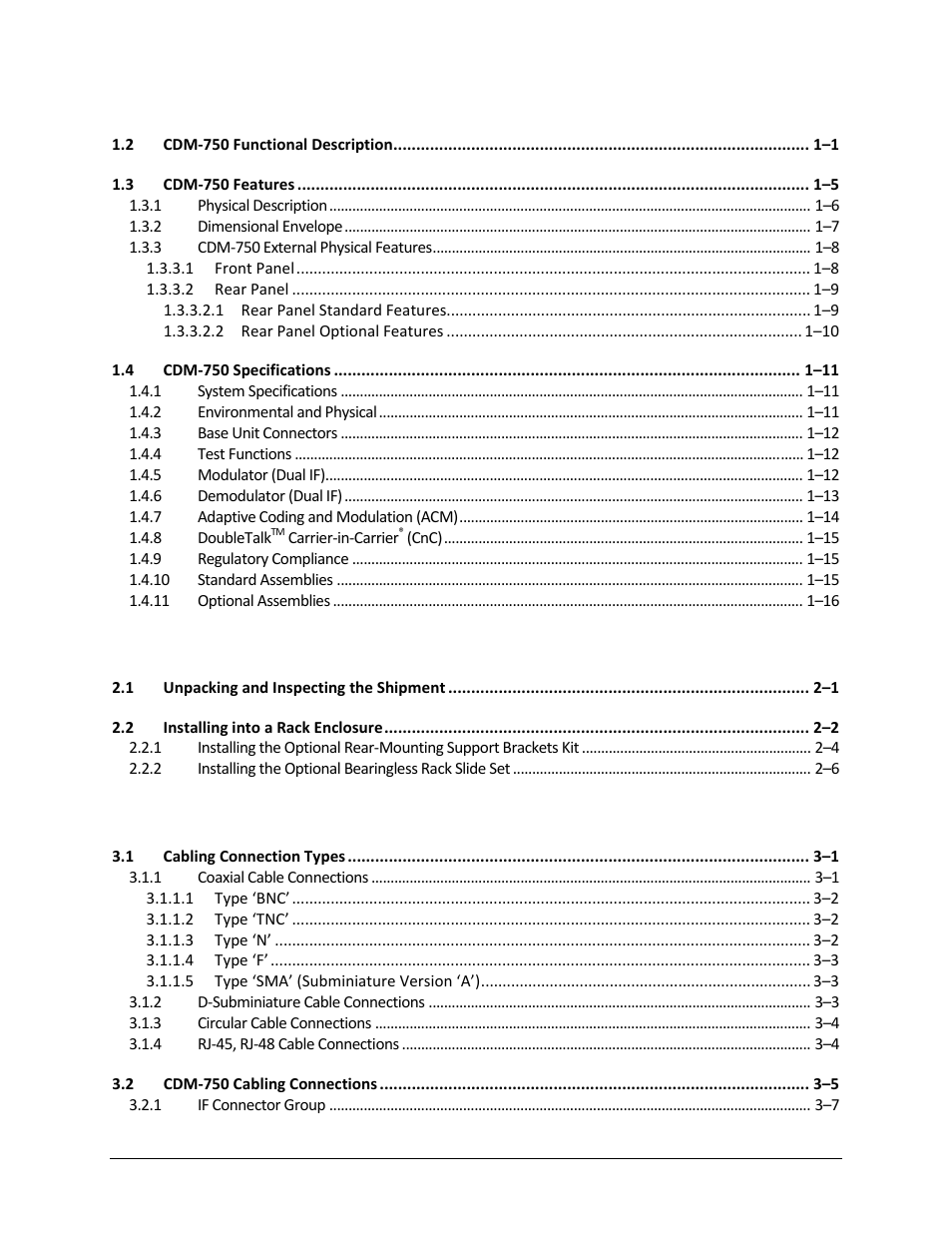 Comtech EF Data CDM-750 User Manual | Page 6 / 302
