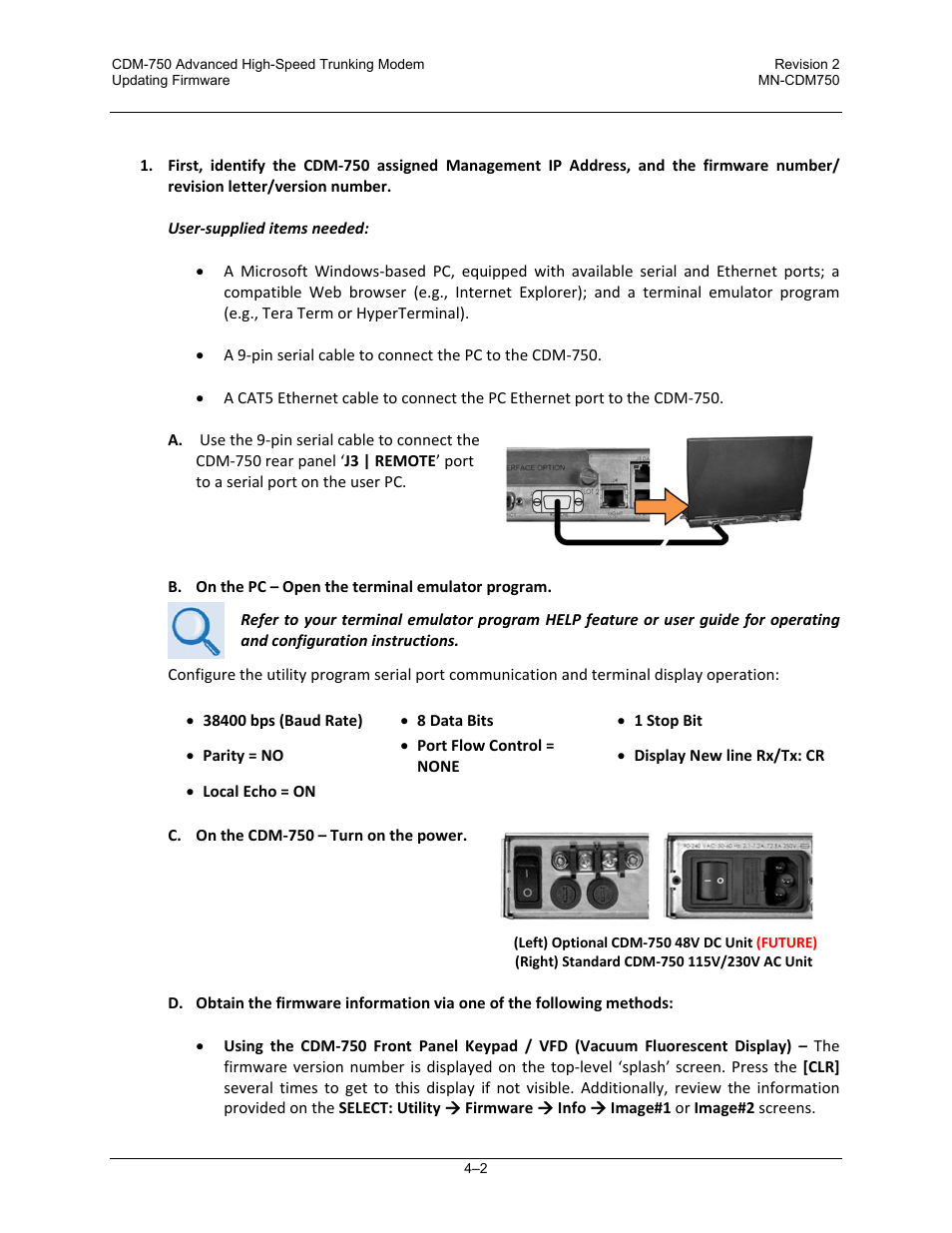 Comtech EF Data CDM-750 User Manual | Page 68 / 302