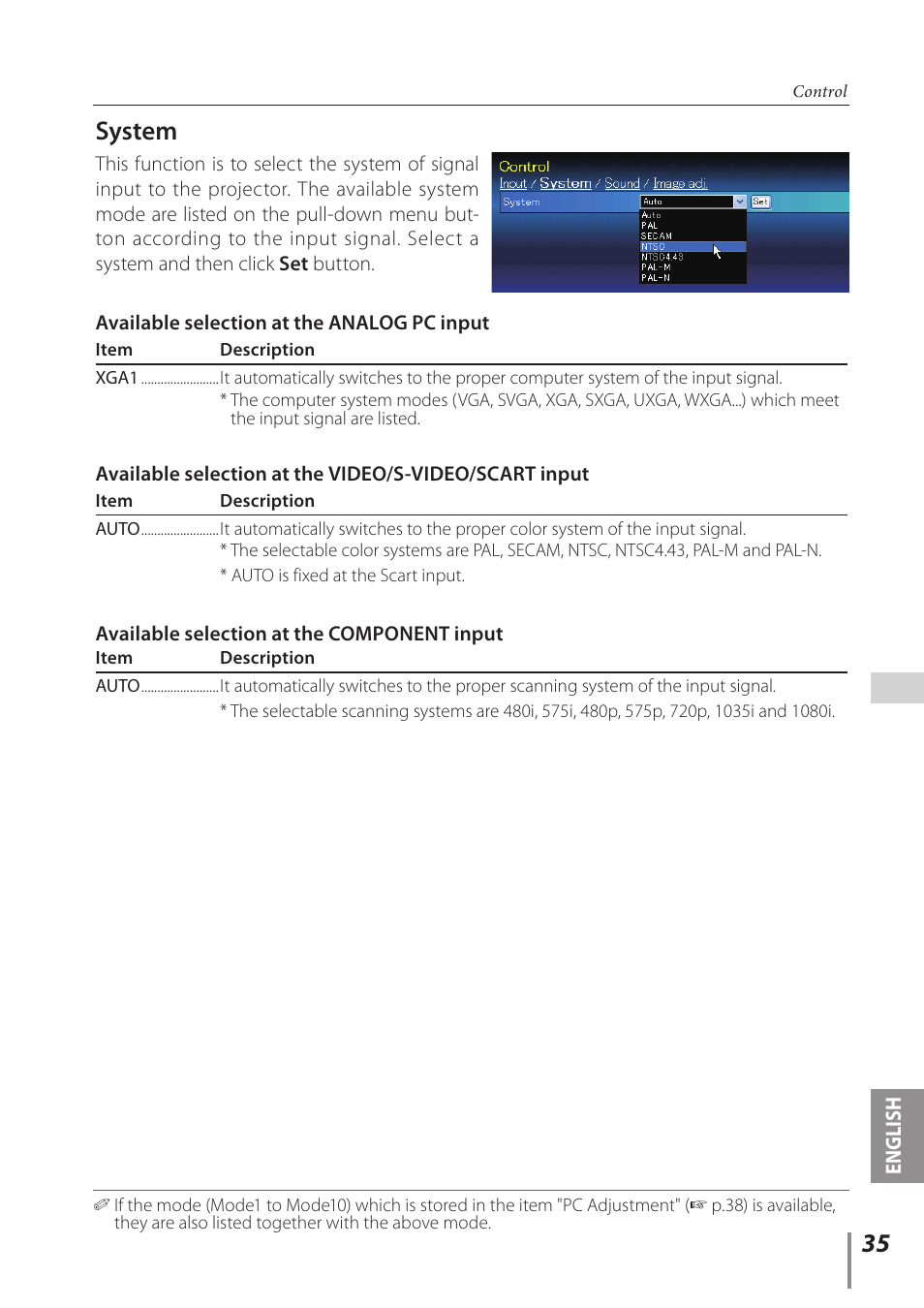 System | Canon LV 7490 User Manual | Page 35 / 62