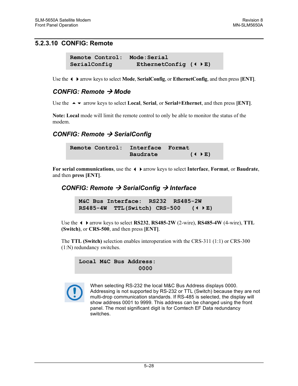Comtech EF Data SLM-5650A User Manual | Page 110 / 420