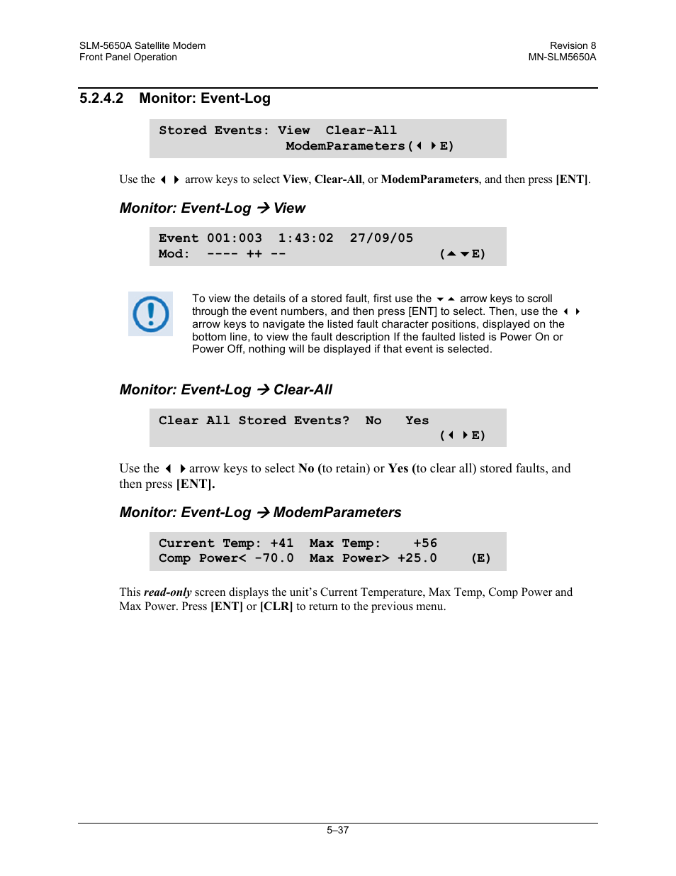 Comtech EF Data SLM-5650A User Manual | Page 119 / 420