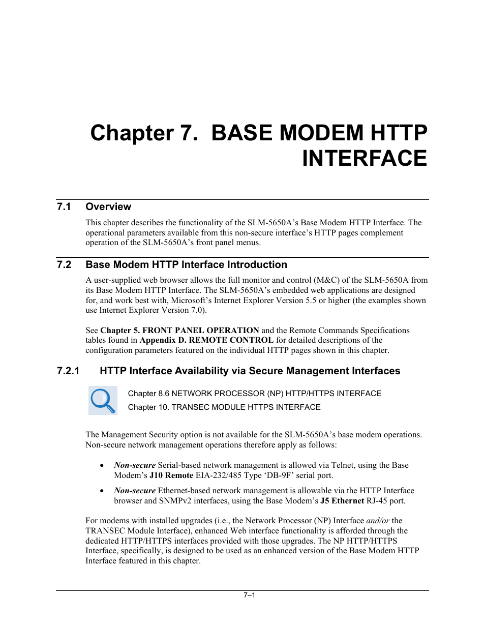 Ch07_baseweb | Comtech EF Data SLM-5650A User Manual | Page 141 / 420