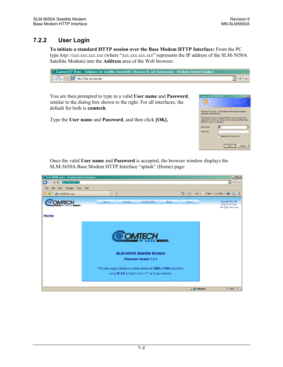 2 user login | Comtech EF Data SLM-5650A User Manual | Page 142 / 420