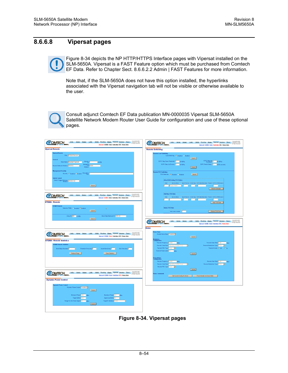 8 vipersat pages | Comtech EF Data SLM-5650A User Manual | Page 216 / 420