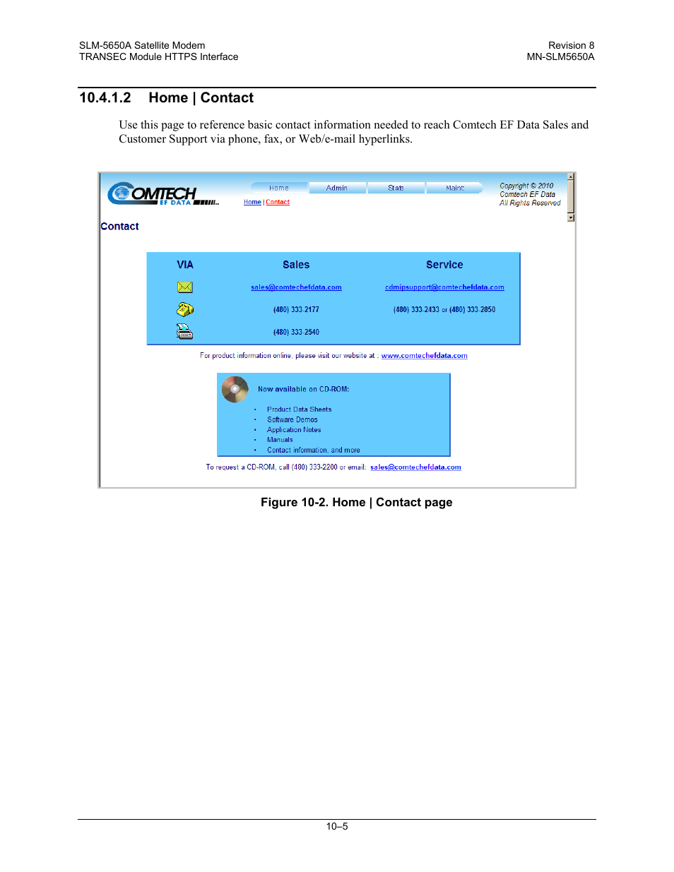 2 home | contact | Comtech EF Data SLM-5650A User Manual | Page 255 / 420