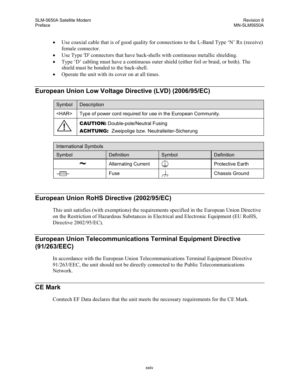 Comtech EF Data SLM-5650A User Manual | Page 26 / 420