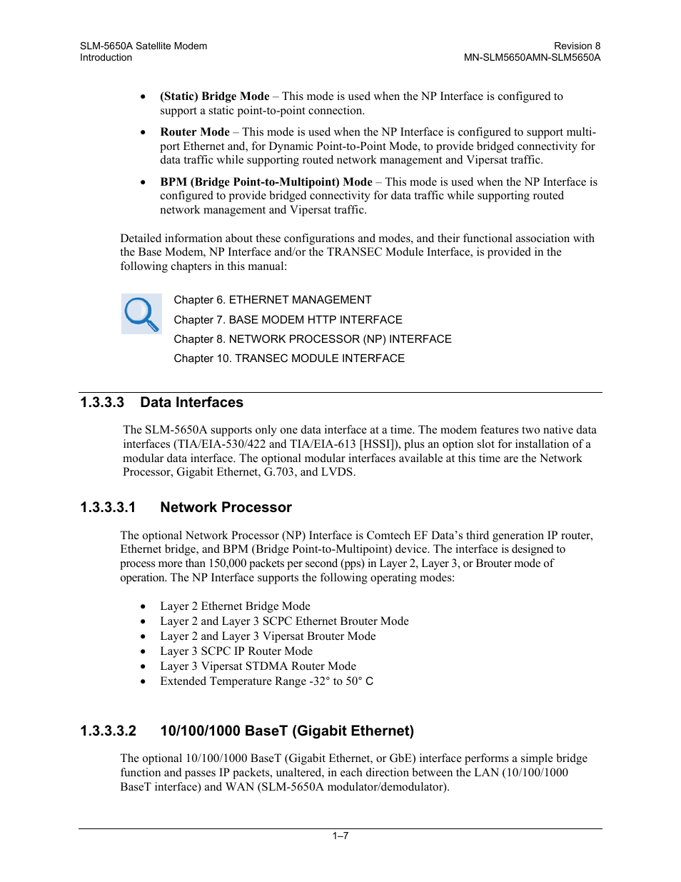 3 data interfaces, 1 network processor | Comtech EF Data SLM-5650A User Manual | Page 35 / 420