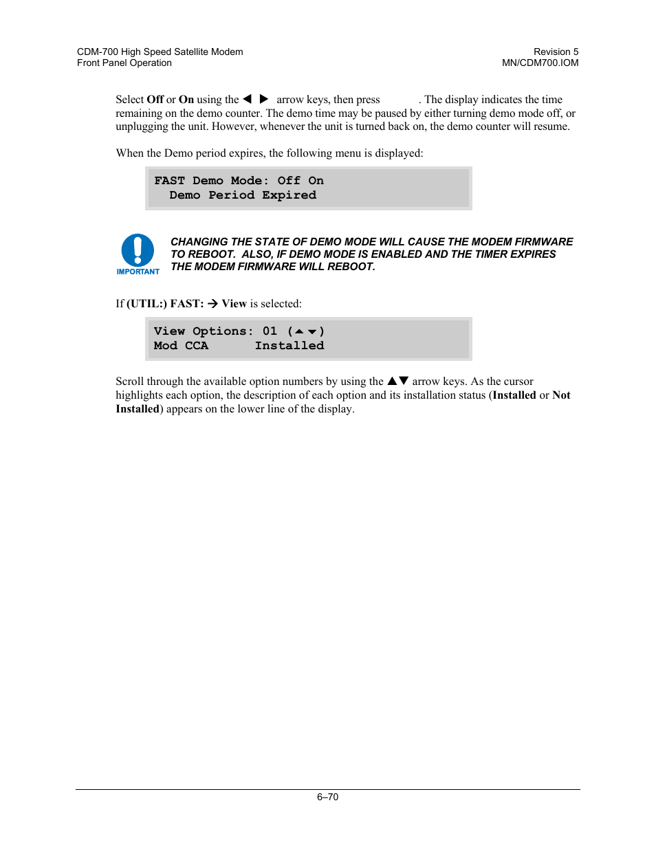 Comtech EF Data CDM-700 User Manual | Page 124 / 256