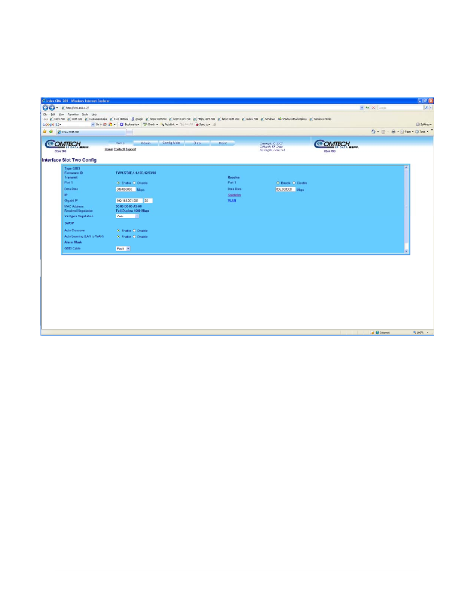 Comtech EF Data CDM-700 User Manual | Page 221 / 256