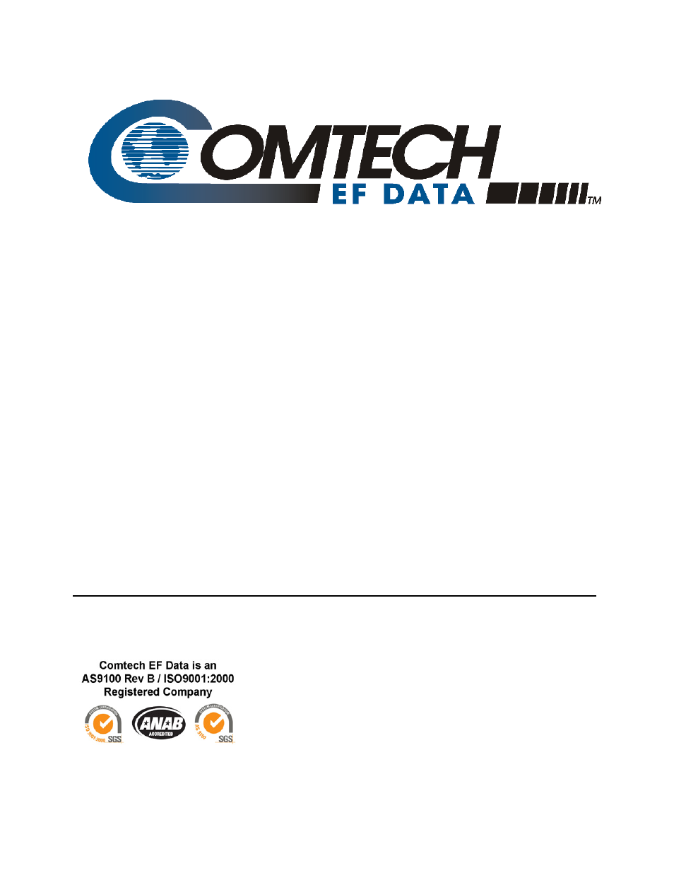 Cdm-700, Installation and operation manual, High-speed satellite modem | Comtech EF Data CDM-700 User Manual | Page 3 / 256