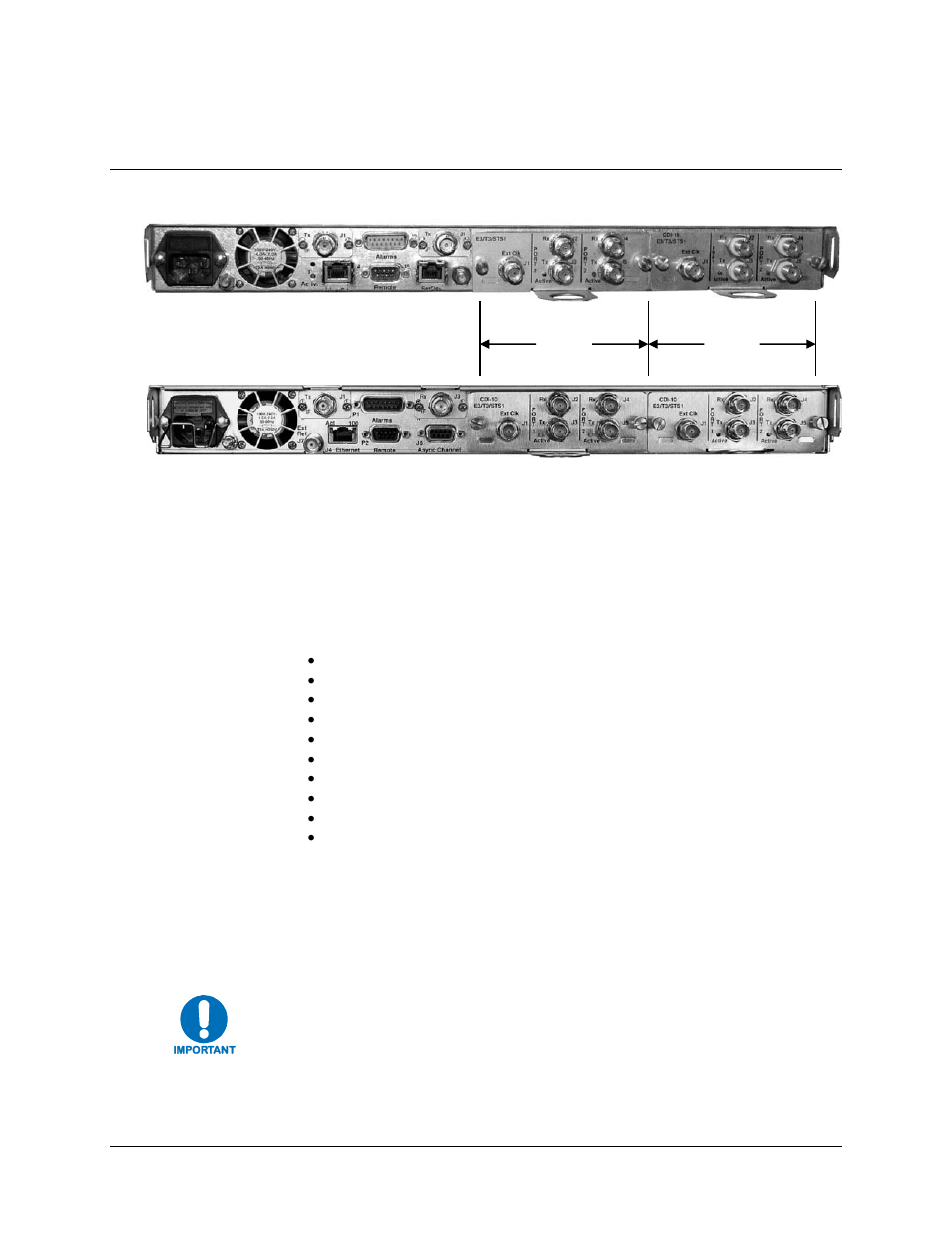 3 rear panel, 1 external cables, 2 iec line input connector | Comtech EF Data CDM-700 User Manual | Page 43 / 256