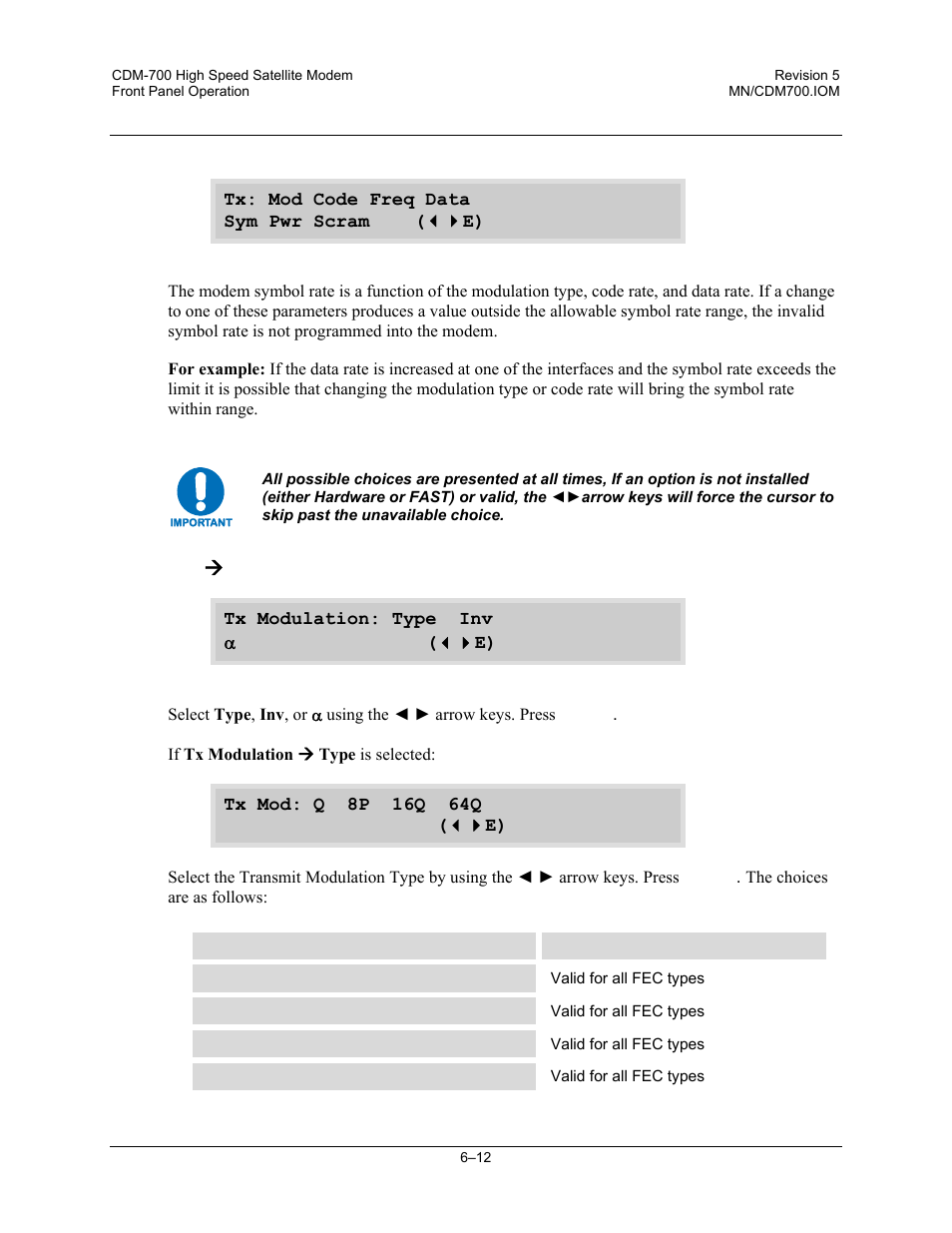 2 (config:) tx, Tx: æ mod | Comtech EF Data CDM-700 User Manual | Page 66 / 256