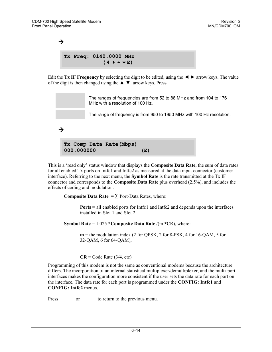 Comtech EF Data CDM-700 User Manual | Page 68 / 256