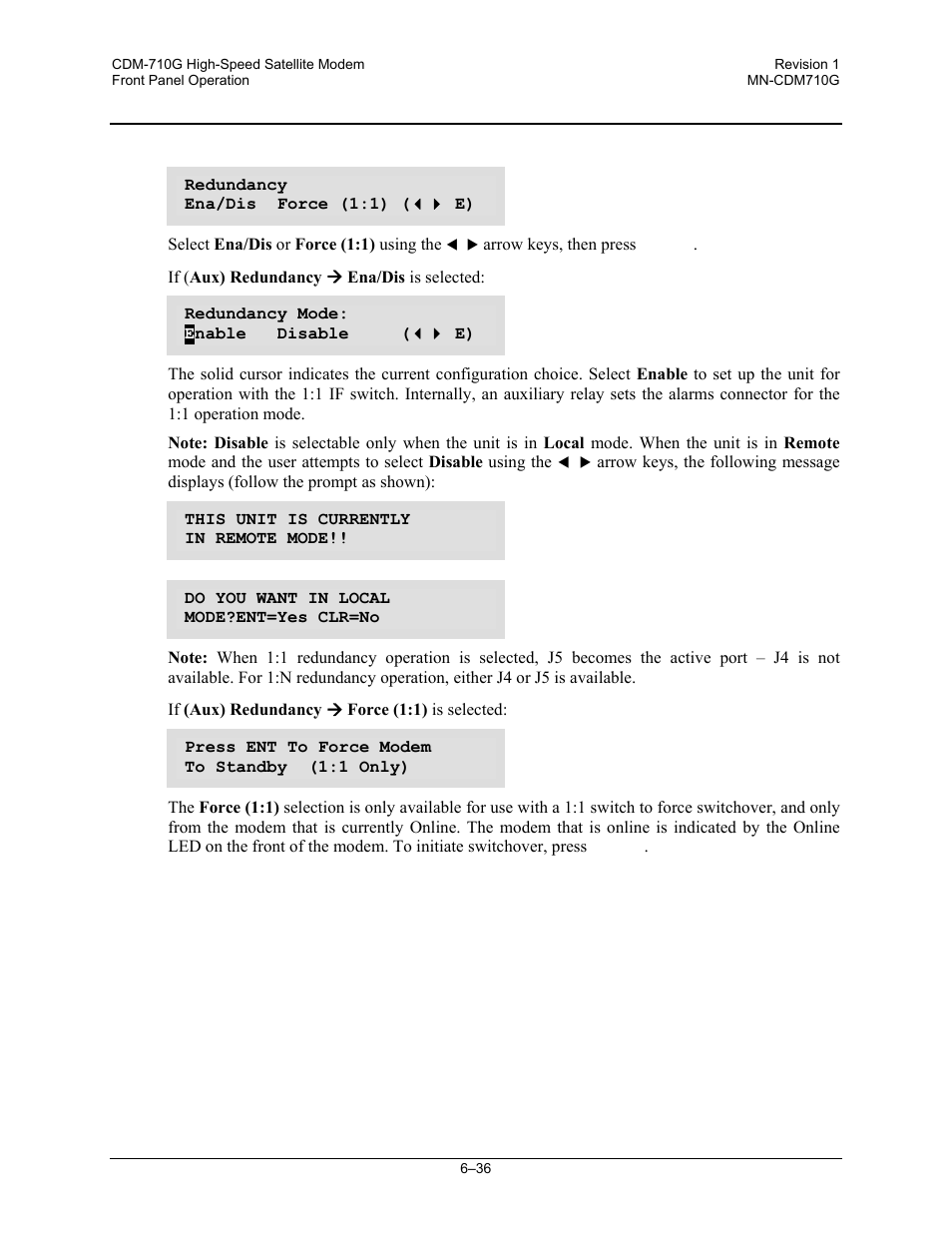 8 config: aux, 8 (config:) | Comtech EF Data CDM-710G User Manual | Page 112 / 246
