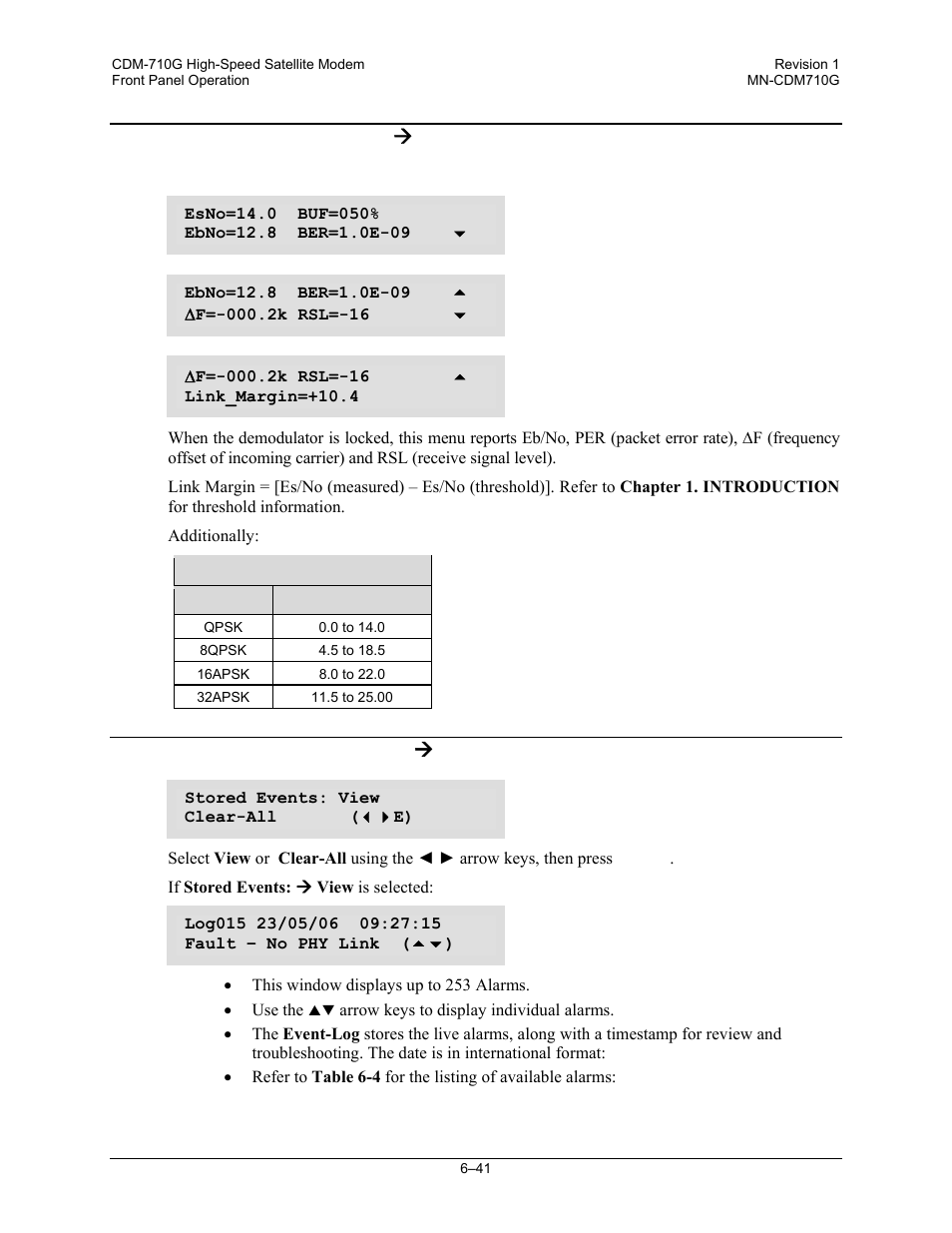2 (select:) monitor ( rx_stats, 3 (select:) monitor: ( event-log, 2 (monitor:) | 3 (monitor:), 2 (select:) monitor æ rx_stats, 3 (select:) monitor: æ event-log | Comtech EF Data CDM-710G User Manual | Page 117 / 246