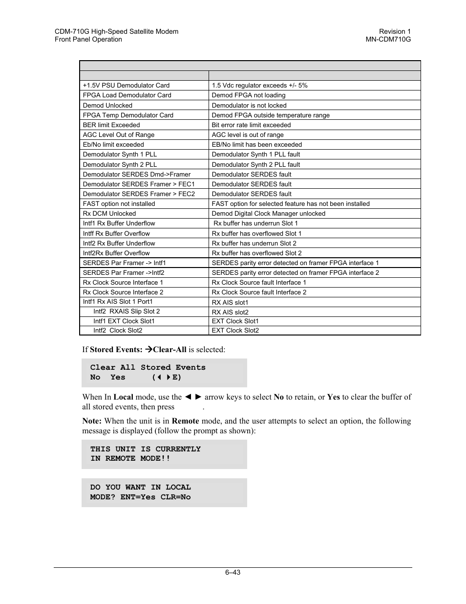 Comtech EF Data CDM-710G User Manual | Page 119 / 246