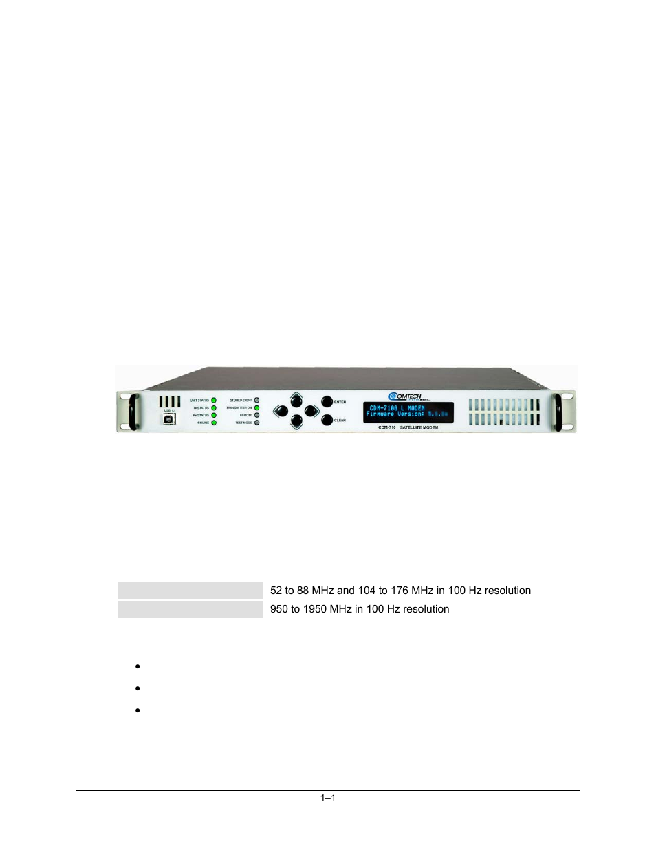 Chapter 1. introduction, 1 overview | Comtech EF Data CDM-710G User Manual | Page 27 / 246
