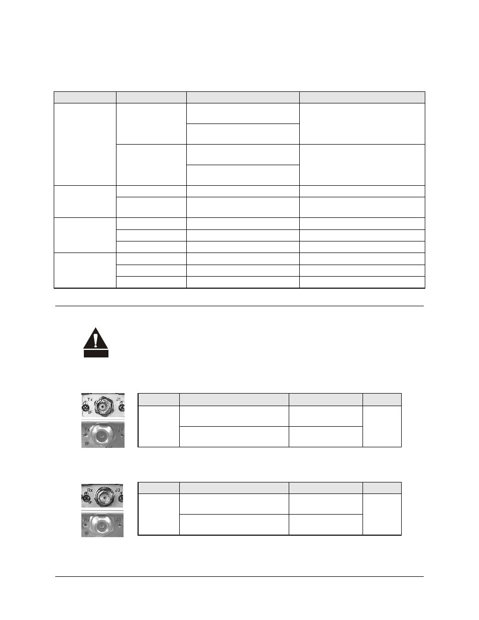 2 if connections, 1 j1 tx if connectors, J3 rx if connectors | 2 j3 rx if connectors | Comtech EF Data CDM-710G User Manual | Page 68 / 246