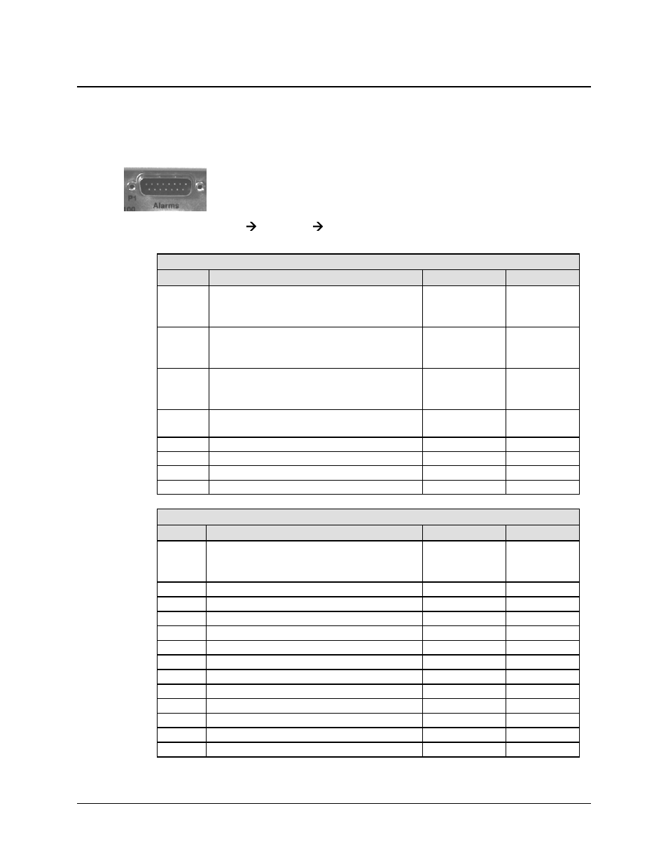 4 utility connections, 1 p1 alarms connector, db-15m | Comtech EF Data CDM-710G User Manual | Page 70 / 246