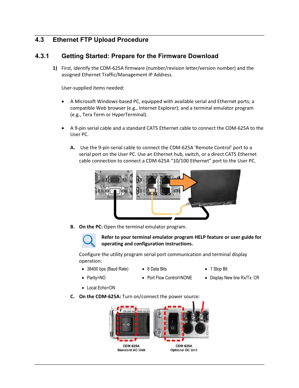 3 ethernet ftp upload procedure | Comtech EF Data CDM-625A User Manual | Page 109 / 756