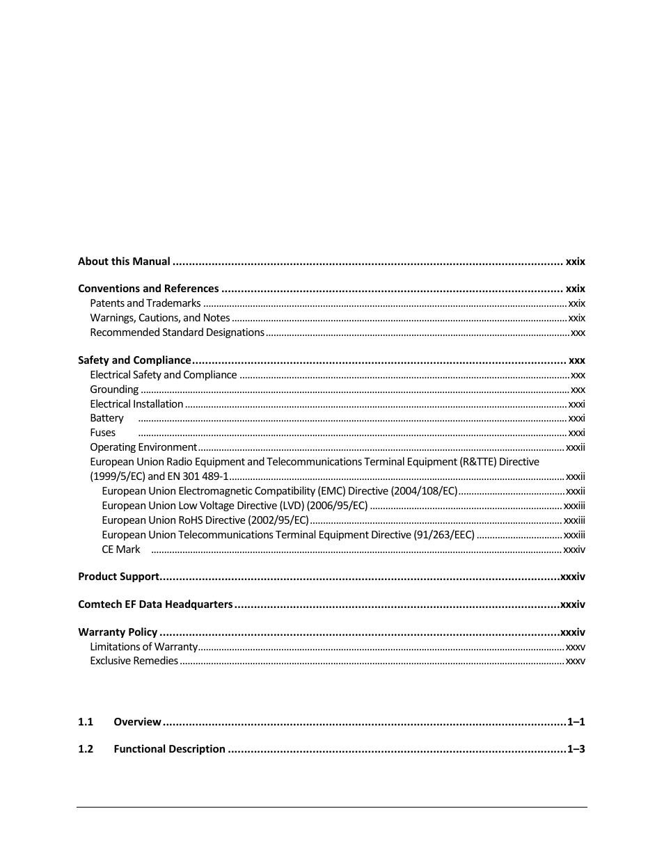 Comtech EF Data CDM-625A User Manual | Page 11 / 756