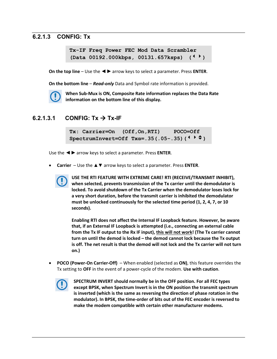 3 config: tx, 1 config: tx ( tx-if | Comtech EF Data CDM-625A User Manual | Page 138 / 756