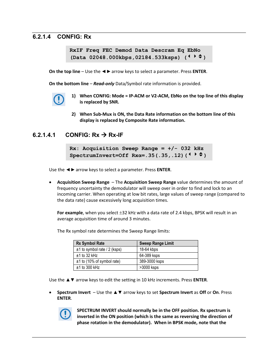 4 config: rx, 1 config: rx ( rx-if, 1 config: rx  rx-if | Comtech EF Data CDM-625A User Manual | Page 149 / 756